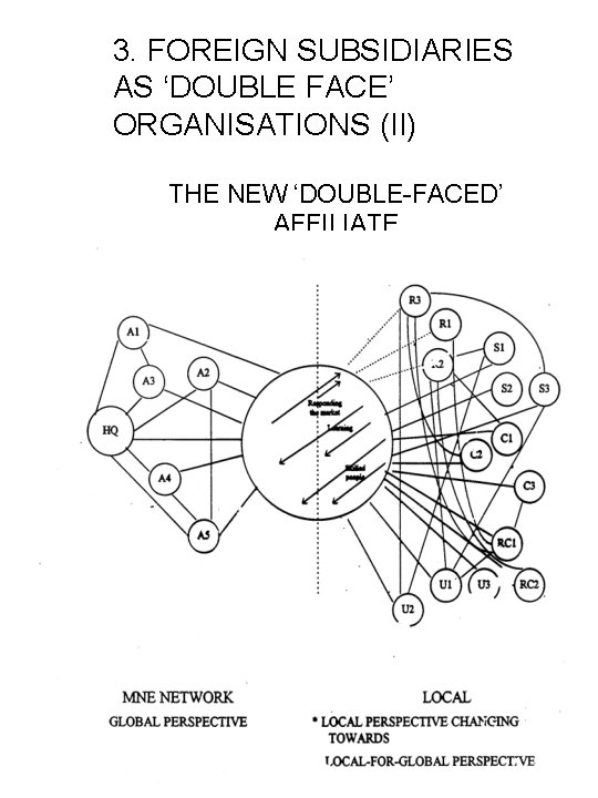 3. FOREIGN SUBSIDIARIES AS ‘DOUBLE FACE’ ORGANISATIONS (II) THE NEW ‘DOUBLE-FACED’ AFFILIATE 