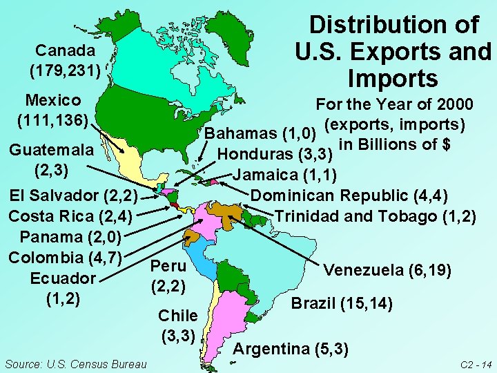 Canada (179, 231) Mexico (111, 136) Guatemala (2, 3) El Salvador (2, 2) Costa