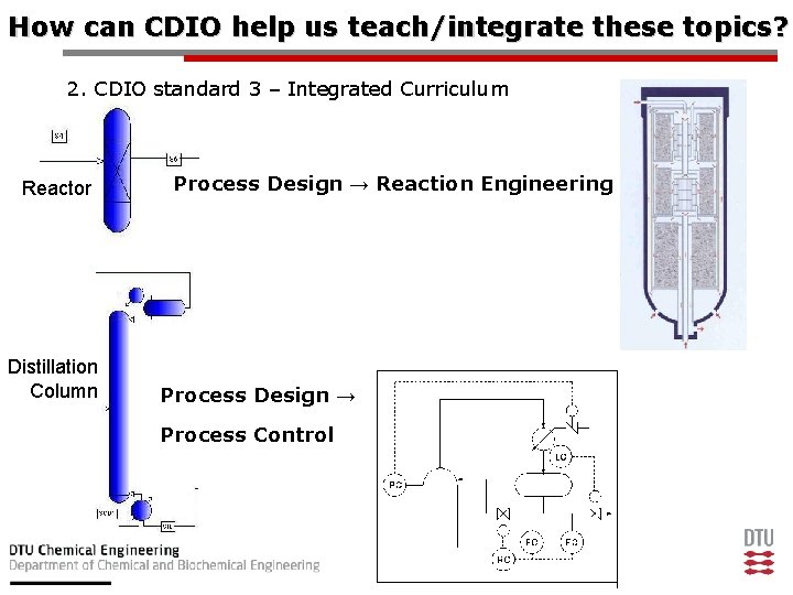 How can CDIO help us teach/integrate these topics? 2. CDIO standard 3 – Integrated