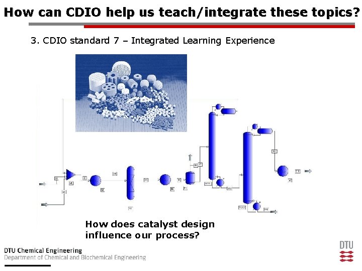 How can CDIO help us teach/integrate these topics? 3. CDIO standard 7 – Integrated
