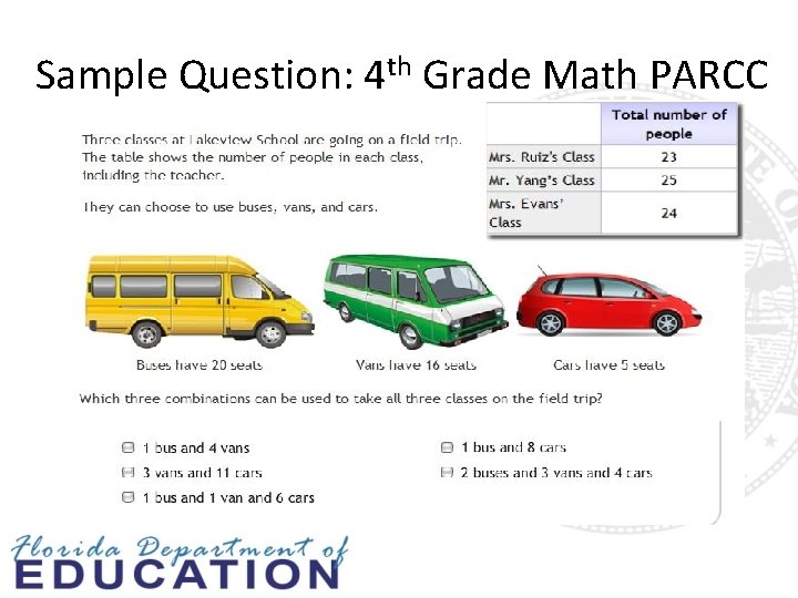 Sample Question: 4 th Grade Math PARCC 