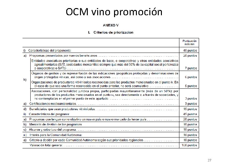 OCM vino promoción 27 