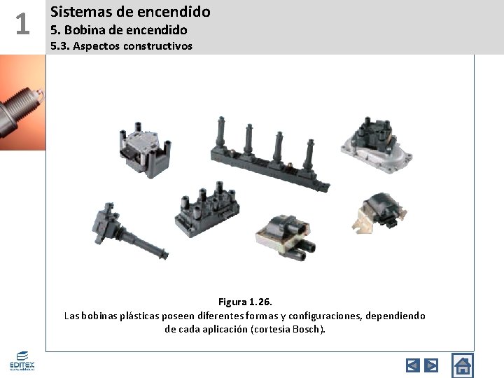 1 Sistemas de encendido 5. Bobina de encendido 5. 3. Aspectos constructivos Figura 1.