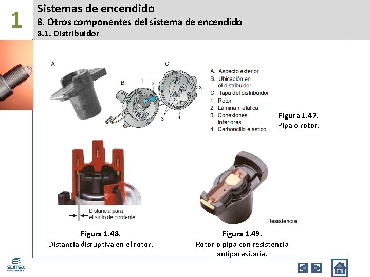 1 Sistemas de encendido 8. Otros componentes del sistema de encendido 8. 1. Distribuidor
