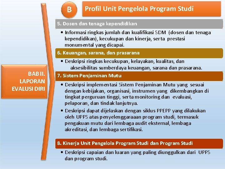 B Profil Unit Pengelola Program Studi 5. Dosen dan tenaga kependidikan BAB II. LAPORAN B Profil Unit Pengelola Program Studi 5. Dosen dan tenaga kependidikan BAB II. LAPORAN