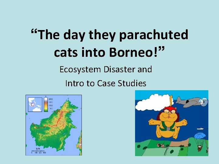 “The day they parachuted cats into Borneo!” Ecosystem Disaster and Intro to Case Studies