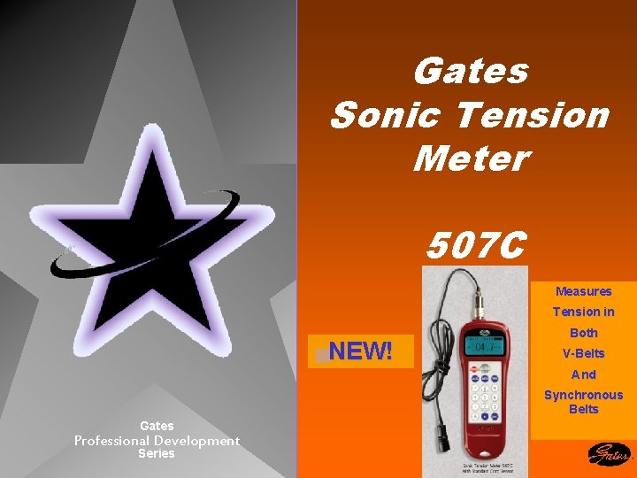 Gates Sonic Tension Meter 507 C Measures Tension
