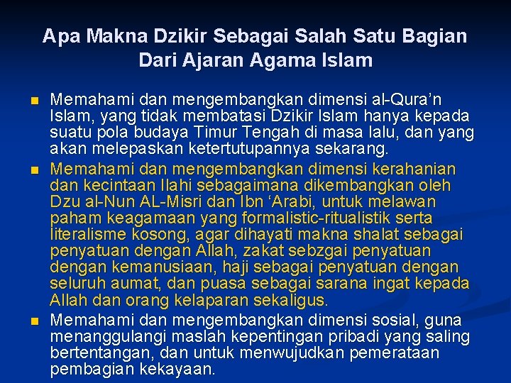 Apa Makna Dzikir Sebagai Salah Satu Bagian Dari Ajaran Agama Islam n n n