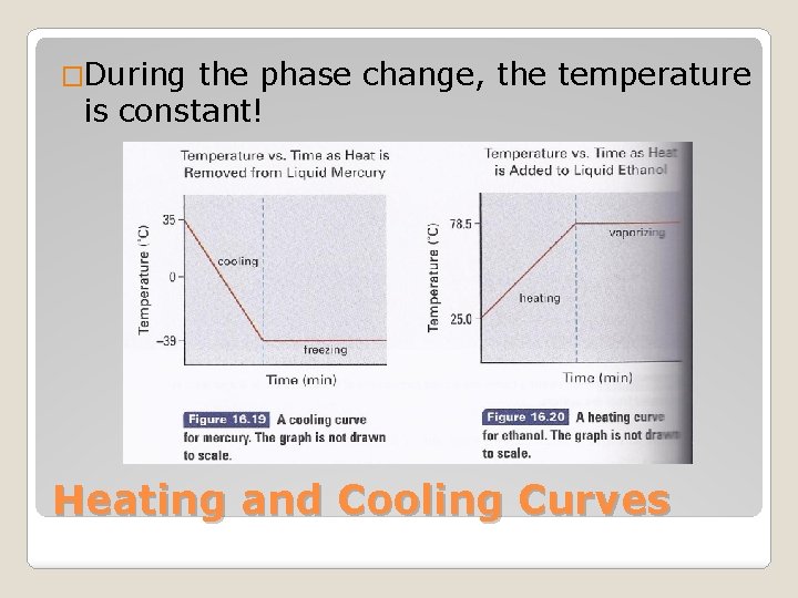 �During the phase change, the temperature is constant! Heating and Cooling Curves 