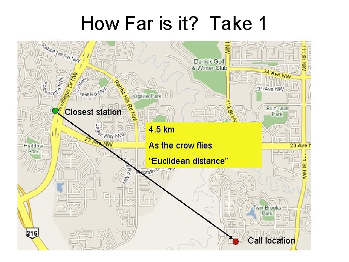 How Far is it? Take 1 Closest station 4. 5 km As the crow