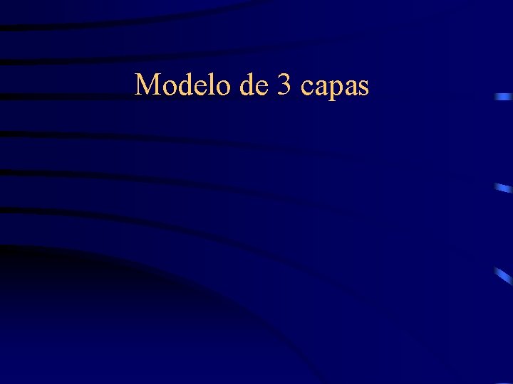 Modelo de 3 capas Modelo de 3 capas
