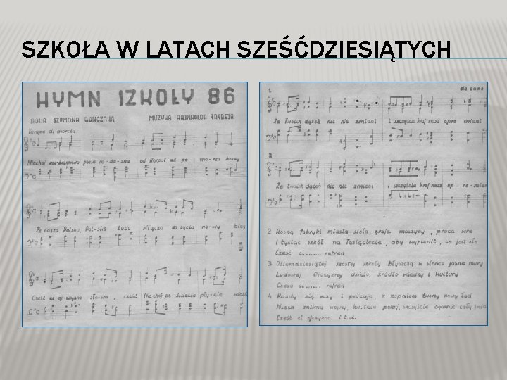 SZKOŁA W LATACH SZEŚĆDZIESIĄTYCH 