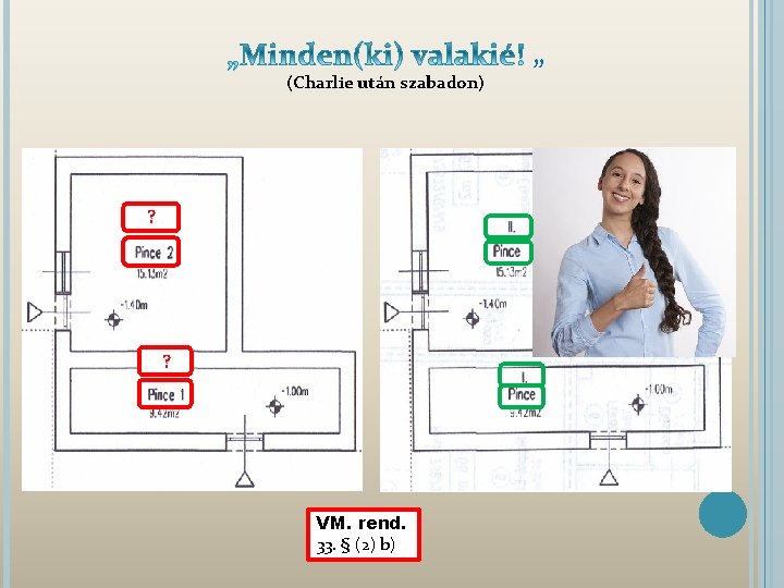 (Charlie után szabadon) ? ? VM. rend. 33. § (2) b) „ 