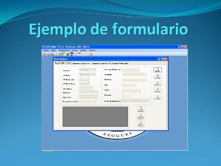 Ejemplo de formulario 