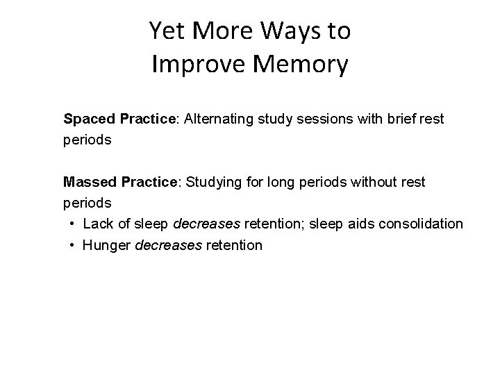 Yet More Ways to Improve Memory Spaced Practice: Alternating study sessions with brief rest