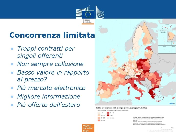 Concorrenza limitata • Troppi contratti per singoli offerenti • Non sempre collusione • Basso Concorrenza limitata • Troppi contratti per singoli offerenti • Non sempre collusione • Basso