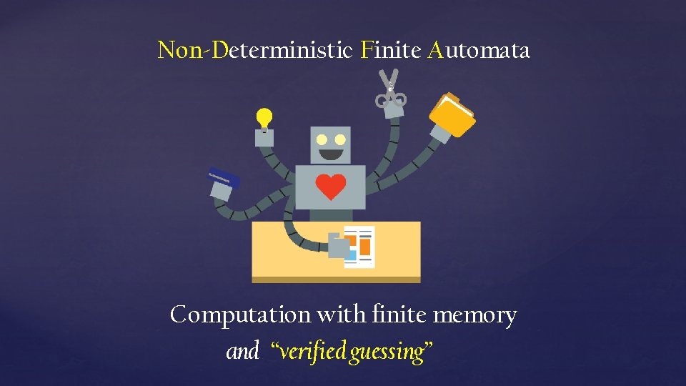 Non-Deterministic Finite Automata Computation with finite memory and “verified guessing” 