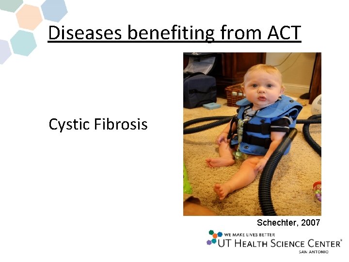 Diseases benefiting from ACT Cystic Fibrosis Schechter, 2007 Diseases benefiting from ACT Cystic Fibrosis Schechter, 2007