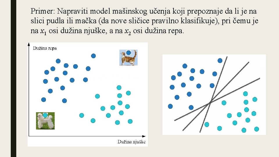 Primer: Napraviti model mašinskog učenja koji prepoznaje da li je na slici pudla ili