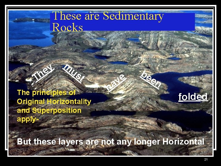 These are Sedimentary Rocks m y u e s h t T The principles