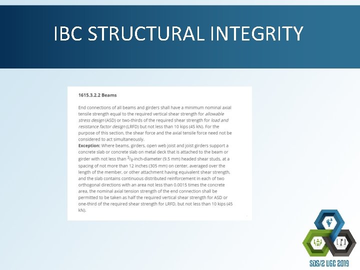 IBC STRUCTURAL INTEGRITY 
