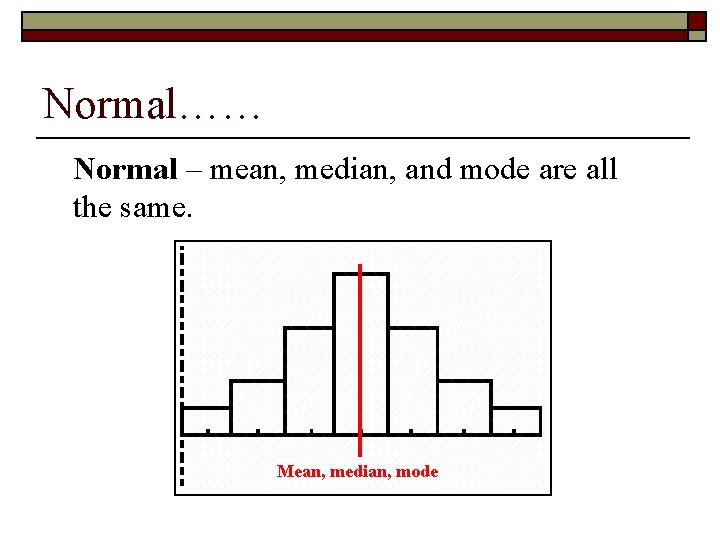 Normal Mode Calculation Normal Distributions OBJECTIVE Find the area and probability