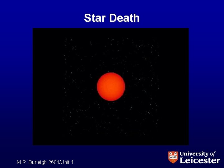 Star Death M. R. Burleigh 2601/Unit 1 