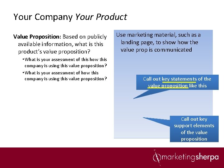 Your Company Your Product Value Proposition: Based on publicly available information, what is this