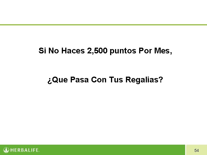 Si No Haces 2, 500 puntos Por Mes, ¿Que Pasa Con Tus Regalias? 54 Si No Haces 2, 500 puntos Por Mes, ¿Que Pasa Con Tus Regalias? 54