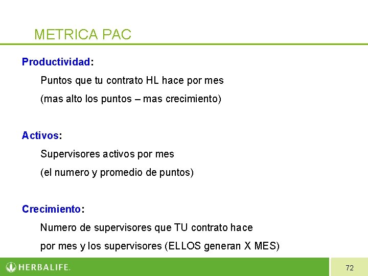 METRICA PAC Productividad: Puntos que tu contrato HL hace por mes (mas alto los METRICA PAC Productividad: Puntos que tu contrato HL hace por mes (mas alto los