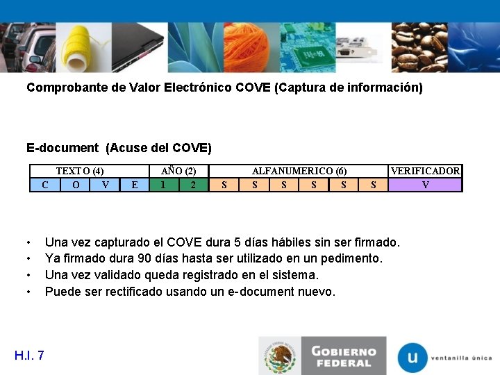 Comprobante de Valor Electrónico COVE (Captura de información) E-document (Acuse del COVE) TEXTO (4)