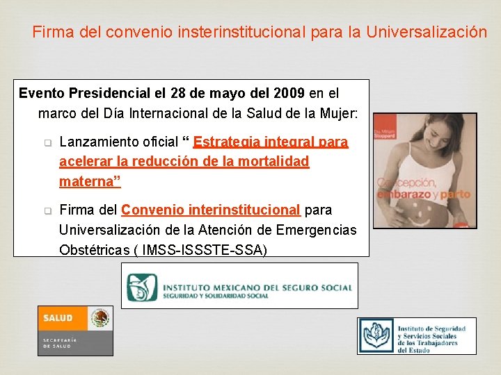 Firma del convenio insterinstitucional para la Universalización Evento Presidencial el 28 de mayo del