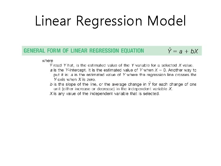 Linear Regression Model 