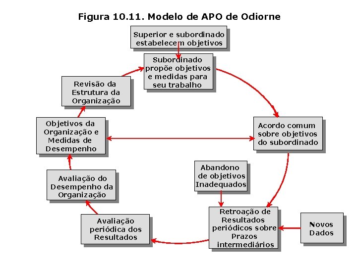 Figura 10. 11. Modelo de APO de Odiorne Superior e subordinado estabelecem objetivos Revisão