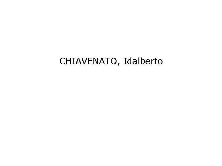 CHIAVENATO, Idalberto 