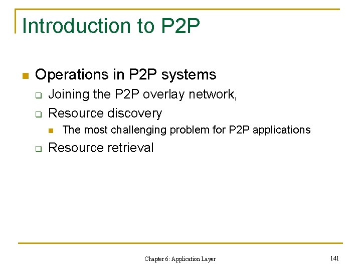Introduction to P 2 P n Operations in P 2 P systems q q Introduction to P 2 P n Operations in P 2 P systems q q