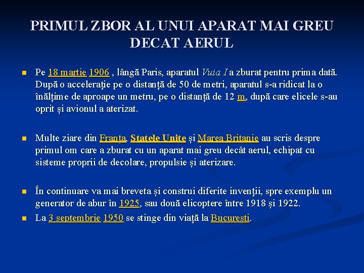PRIMUL ZBOR AL UNUI APARAT MAI GREU DECAT AERUL n Pe 18 martie 1906