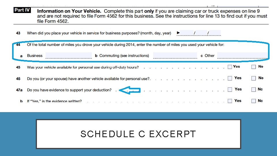 SCHEDULE C EXCERPT 