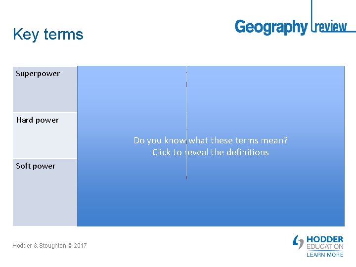 Key terms Superpower The term global superpower was used originally to describe the ability