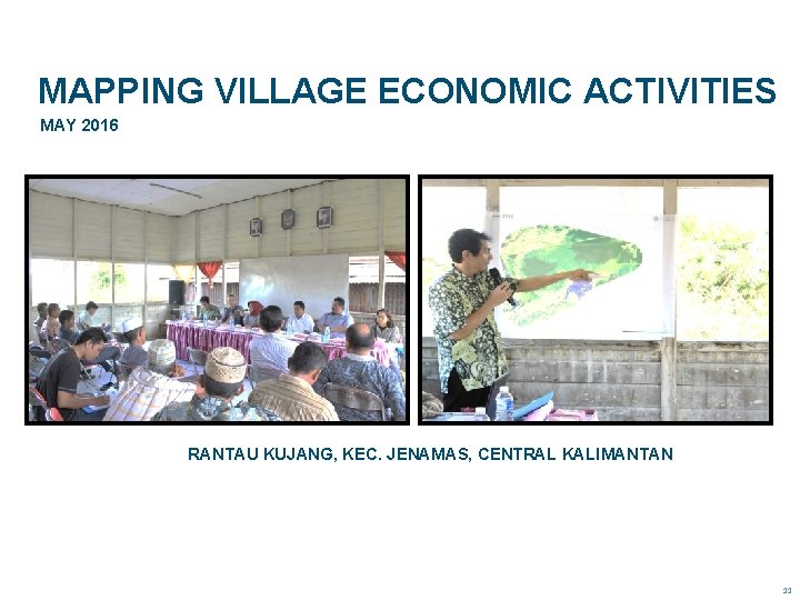 MAPPING VILLAGE ECONOMIC ACTIVITIES MAY 2016 RANTAU KUJANG, KEC. JENAMAS, CENTRAL KALIMANTAN 11 