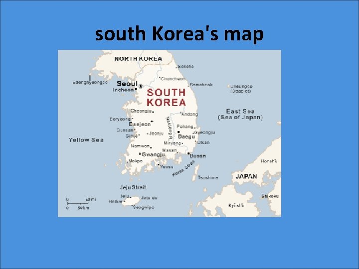 south Korea's map 