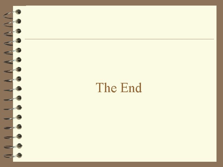 The End 