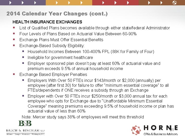 2014 Calendar Year Changes (cont. ) HEALTH INSURANCE EXCHANGES § List of Qualified Plans