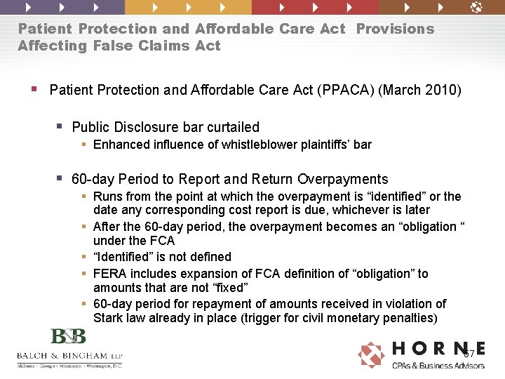 Patient Protection and Affordable Care Act Provisions Affecting False Claims Act § Patient Protection