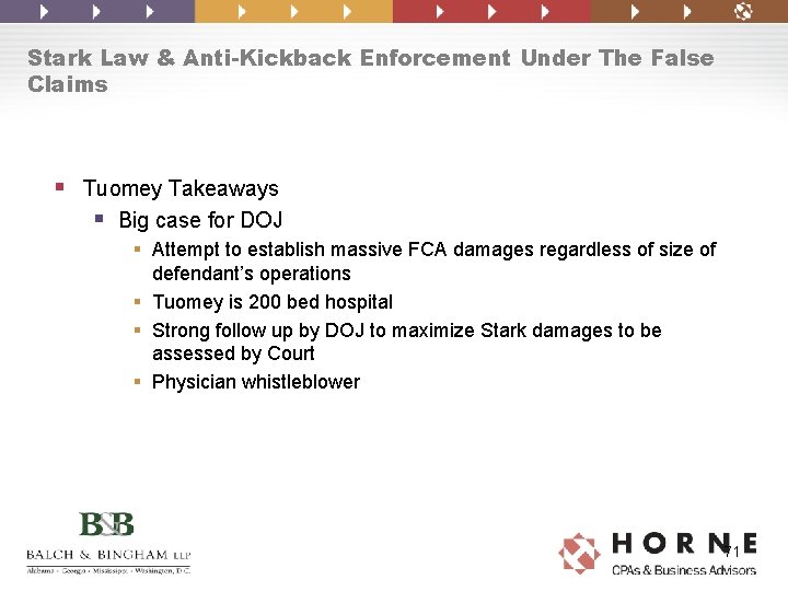 Stark Law & Anti-Kickback Enforcement Under The False Claims § Tuomey Takeaways § Big Stark Law & Anti-Kickback Enforcement Under The False Claims § Tuomey Takeaways § Big