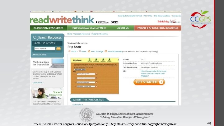 These materials are for nonprofit educational purposes only. Any other use may constitute copyright