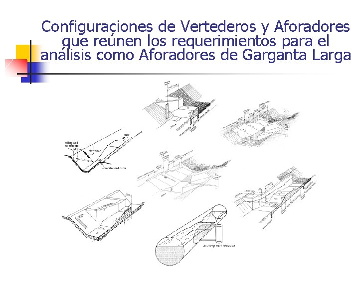 Configuraciones de Vertederos y Aforadores que reúnen los requerimientos para el análisis como Aforadores