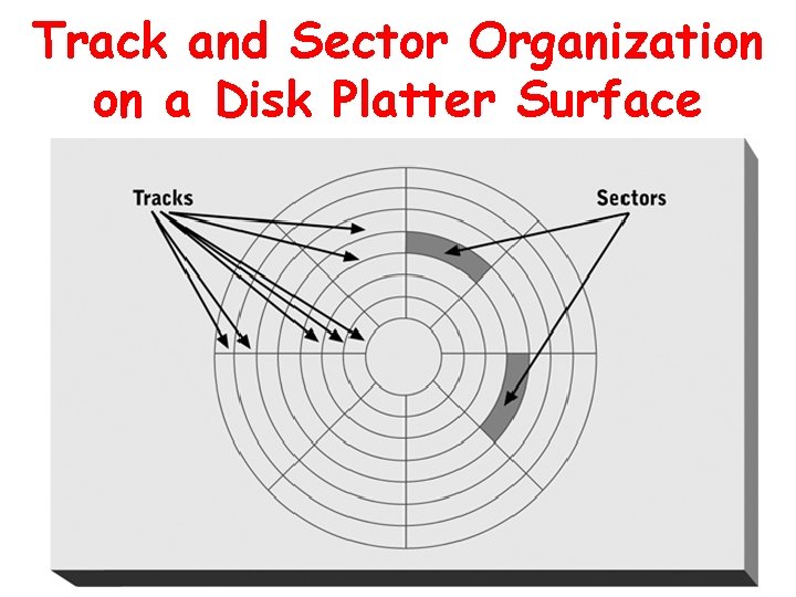 Track and Sector Organization on a Disk Platter Surface 