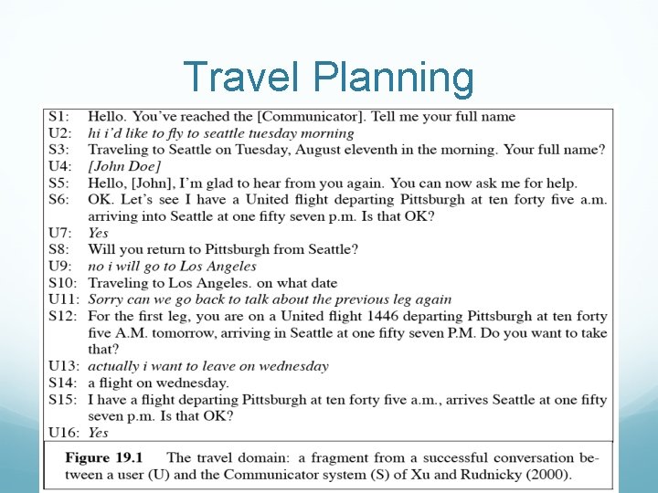 Travel Planning 