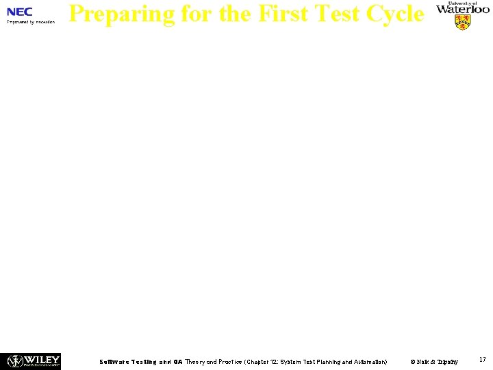Preparing for the First Test Cycle n Life-cycle of a Defect – The life-cycle